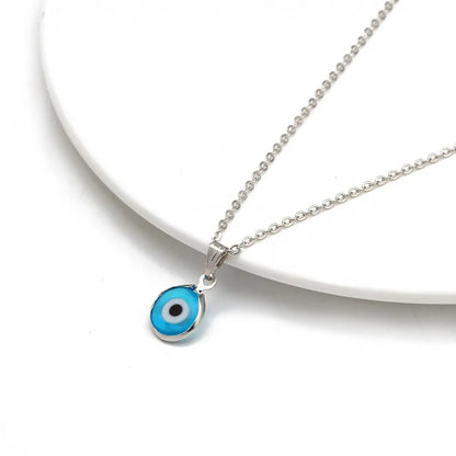 Precise: Handmade Turkish Evil Eye Necklace - Blue Glass Charm Pendant