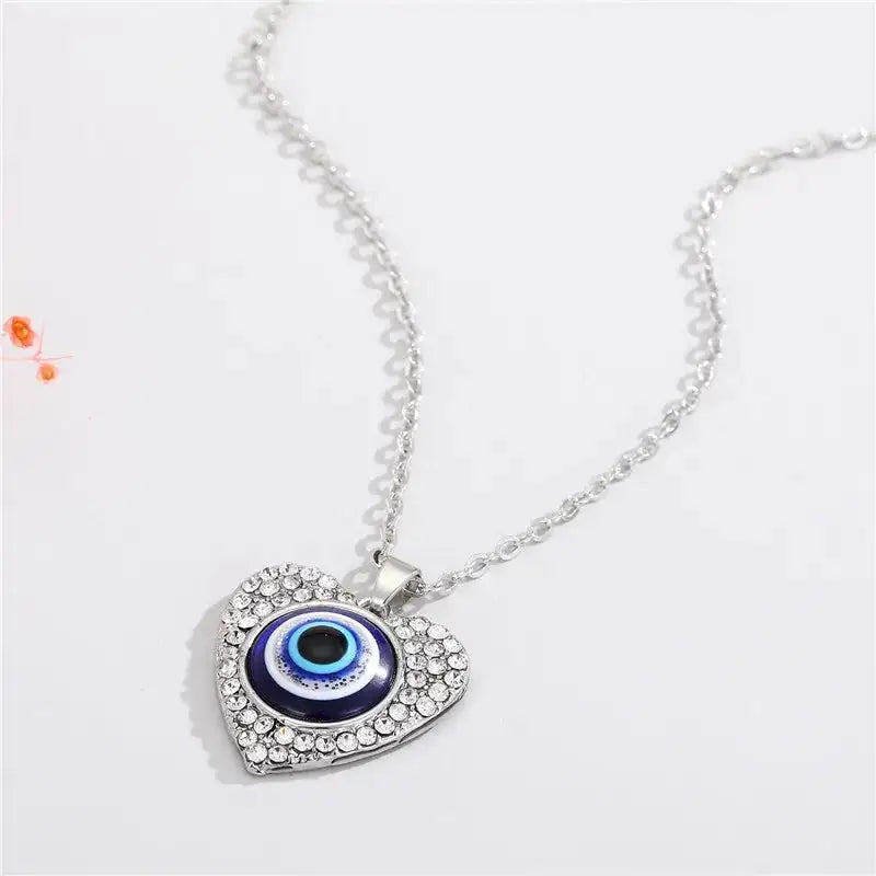 Bohemian Vintage Turkish Evil Eye Pendant Necklace