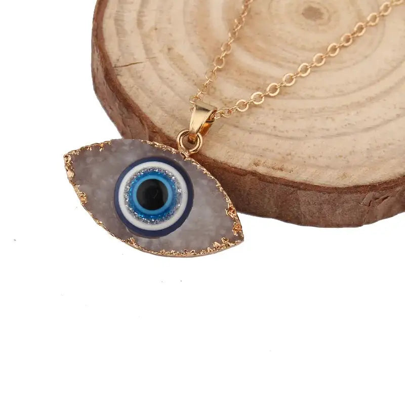 Bohemian Vintage Turkish Evil Eye Pendant Necklace